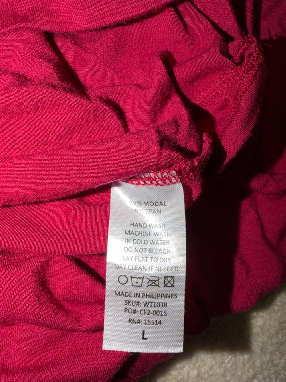 Women's V-Neck Tunic Top in Raspberry - Picture 7 of 7